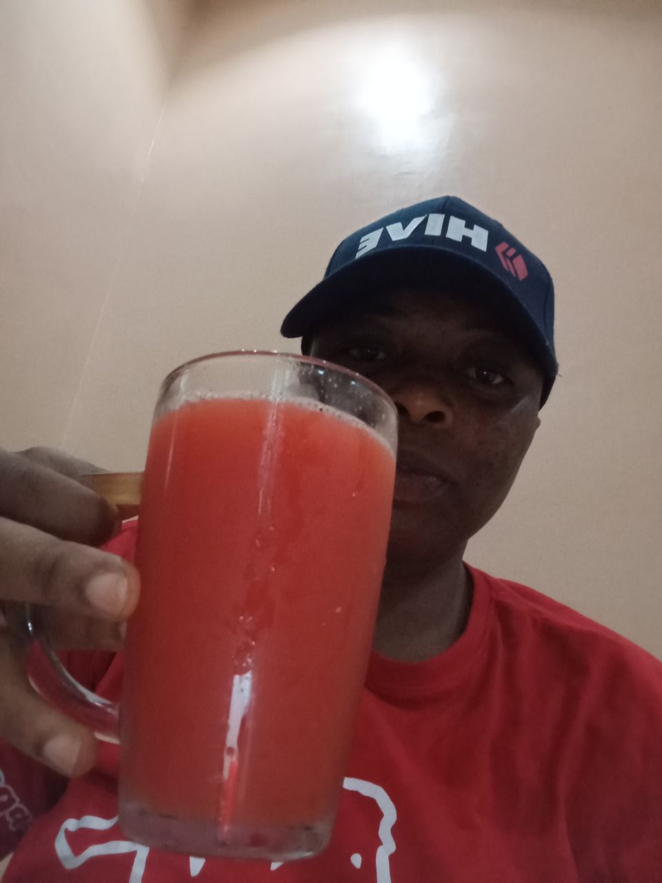 My sweet juicy drink from watermelon and orange