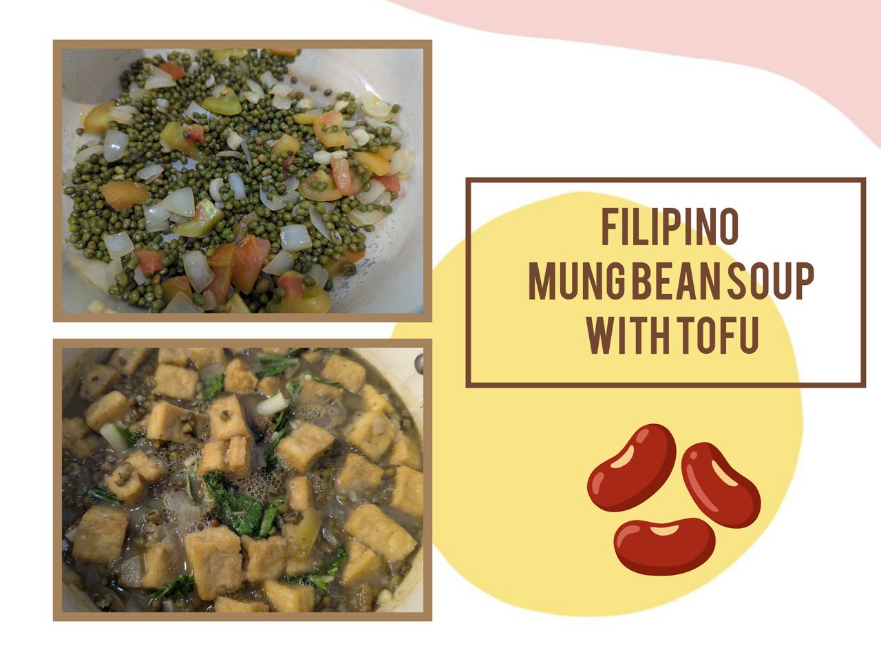 My First Try Cooking Ginisang Munggo with Tofu (Filipino Mung Bean Soup with Tofu)