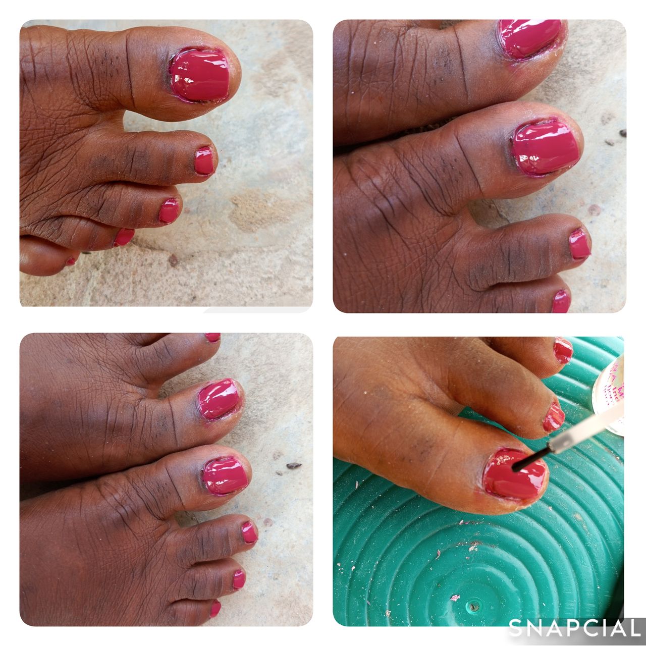 Creating a simple design in my nails