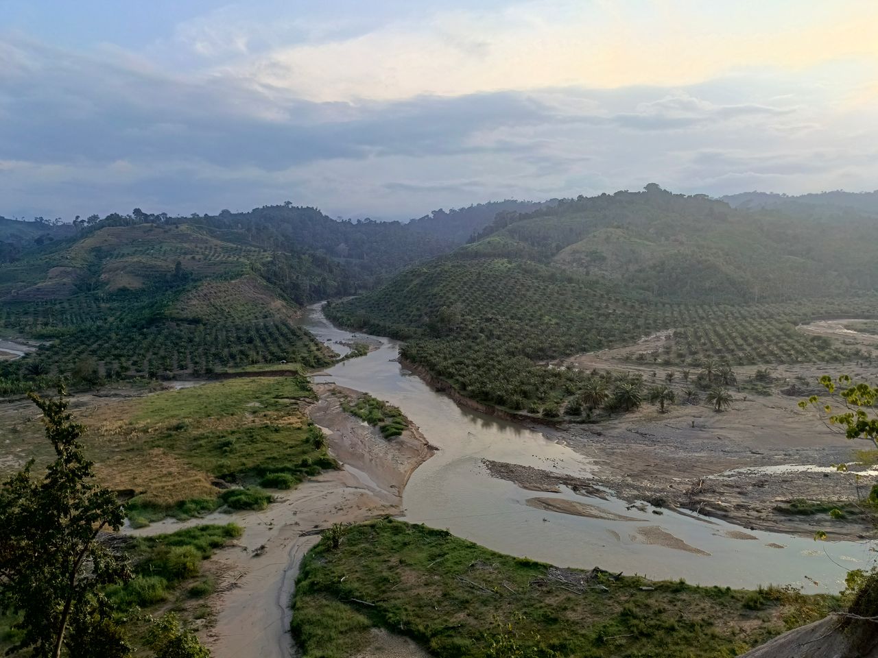 View from the top of a high mountain