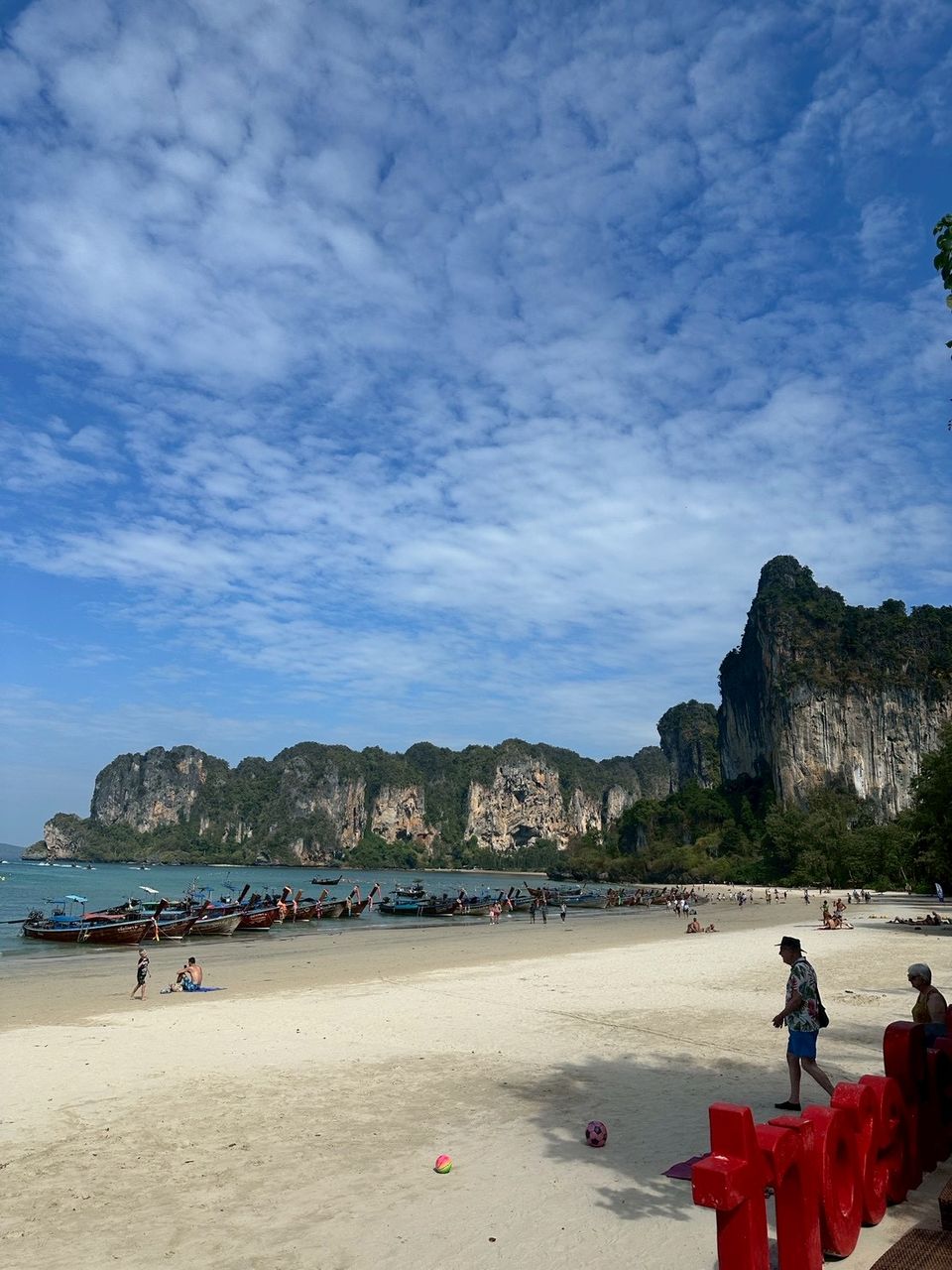 Railay Beach, one of the beautiful beaches in the South of Thailand