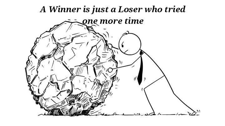 Yes, never give up but when is it wisdom to quit?