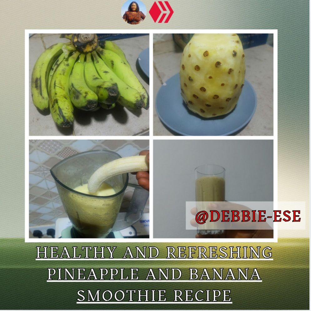 HEALTHY AND REFRESHING PINEAPPLE AND BANANA SMOOTHIE RECIPE
