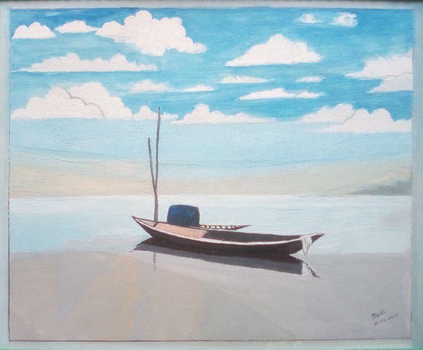 Painting a calm River:  For A Peaceful Mind.