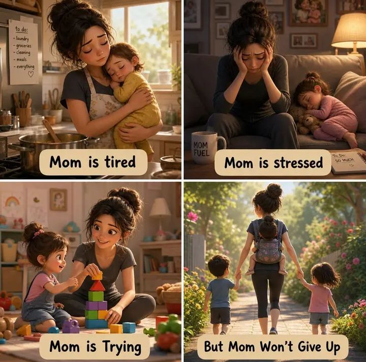 MOM IS TIRED,BUT MOM WON'T GIVE UP