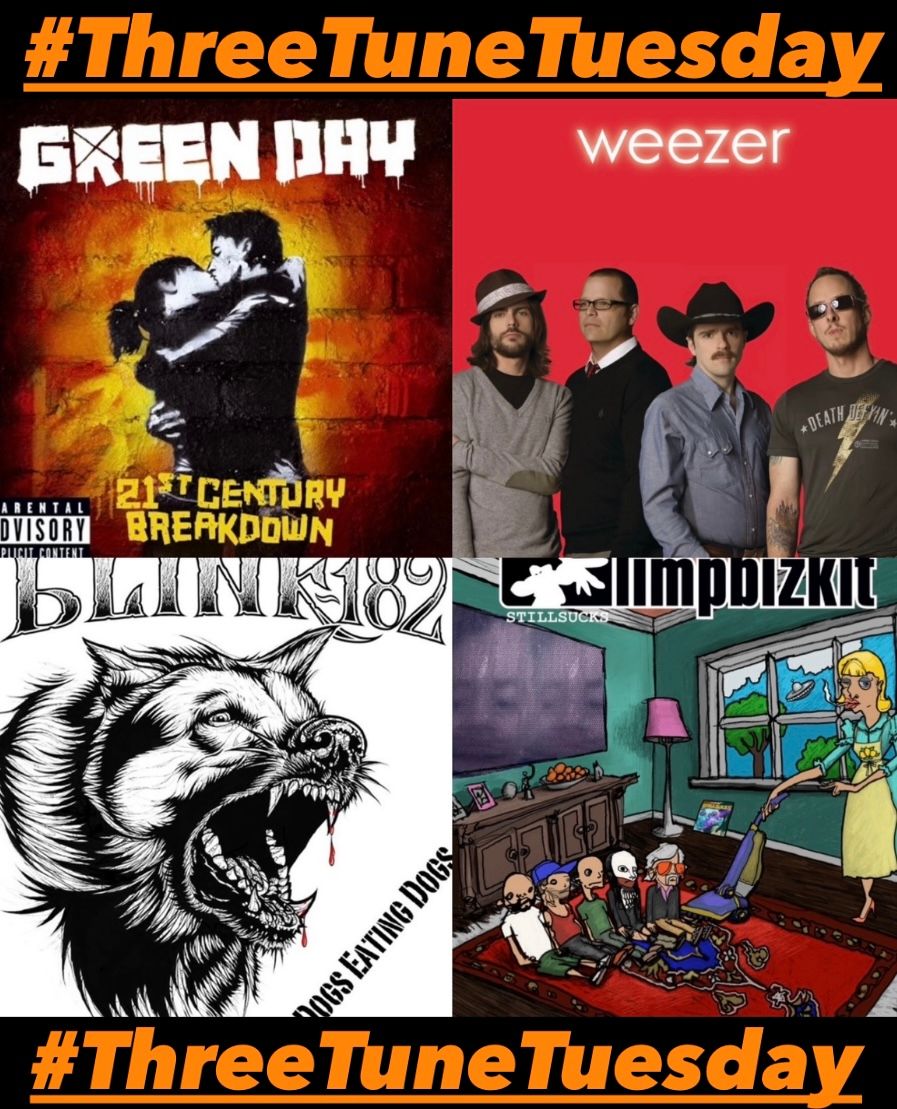 🎶 A Packed Three Tune Tuesday For Ya! Take A Look & Share Future Releases From Huge Nineties Bands And Look At The Best Tunes They Went On To Release Years Later In The 2000’s or 2020’s 🎸