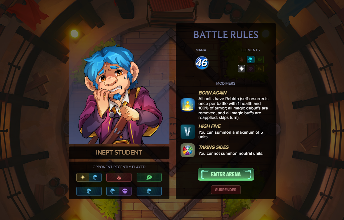 Splinterlands - Playing a Mid-Mana Battle With Three Modifiers and a Magic-Based Strategy