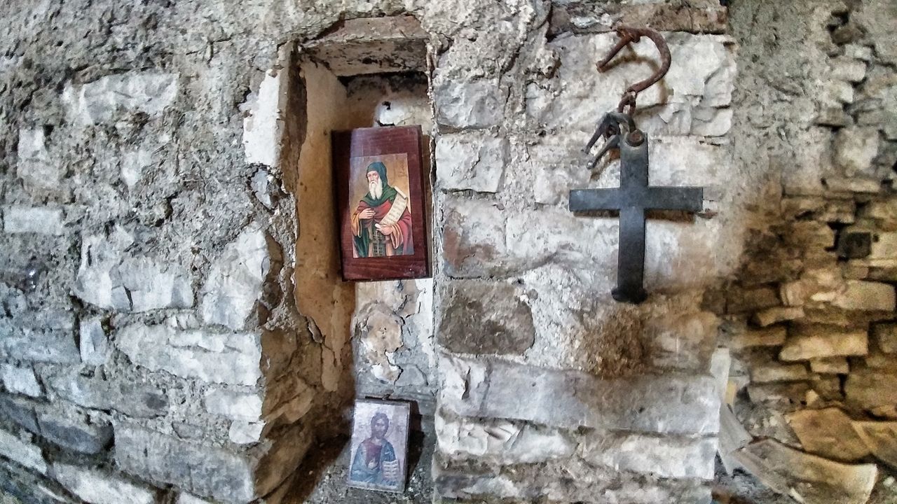Inside the old church