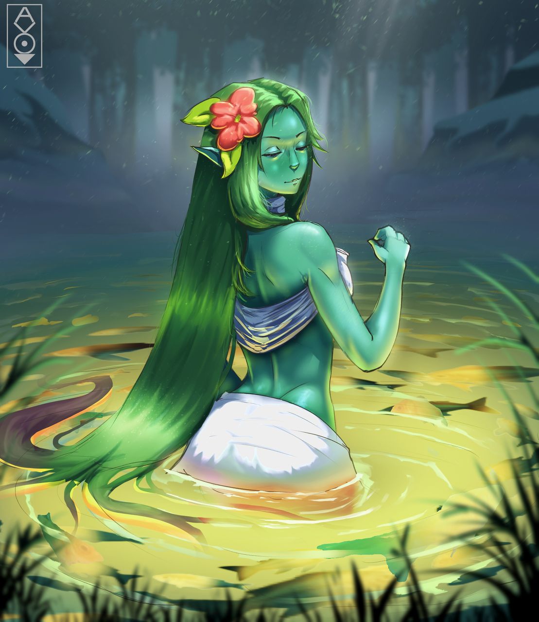 Splinterlands Art Contest Week 374! (WOOD NYMPH FINALFAN ART)