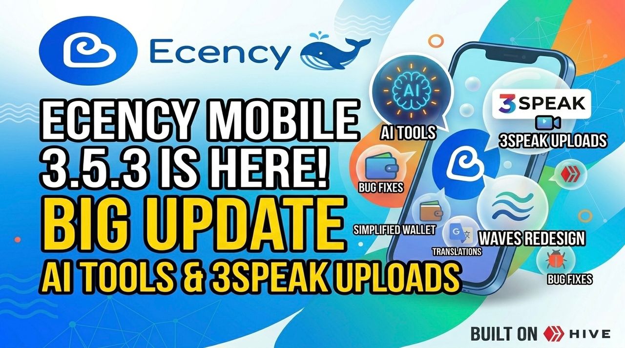 Ecency Mobile 3.5.3 - AI Tools, 3Speak Uploads, Waves Redesign & More