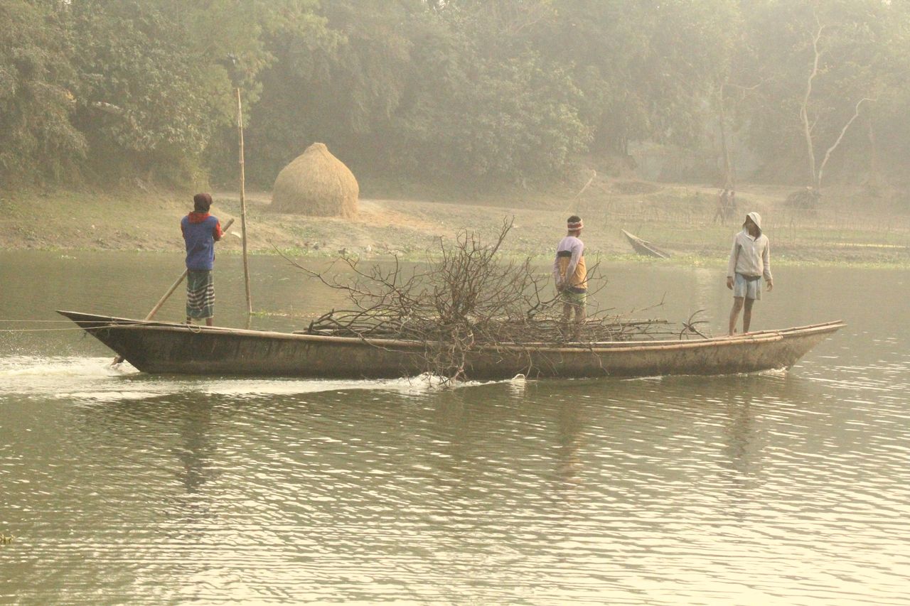 Wooden and plain sheet boat