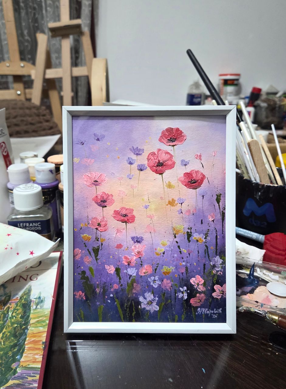 "Add a little color to the world", acrylic painting