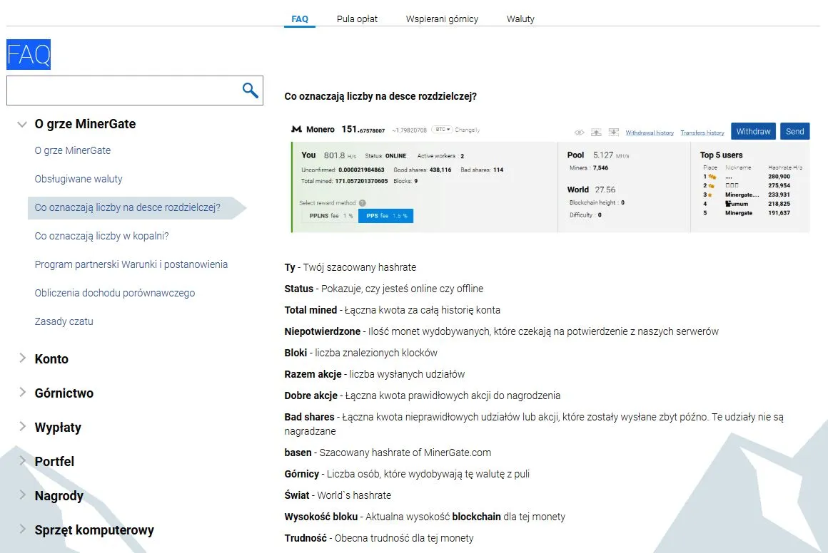 Kopalnia kryptowalut Minergate FAQ 2