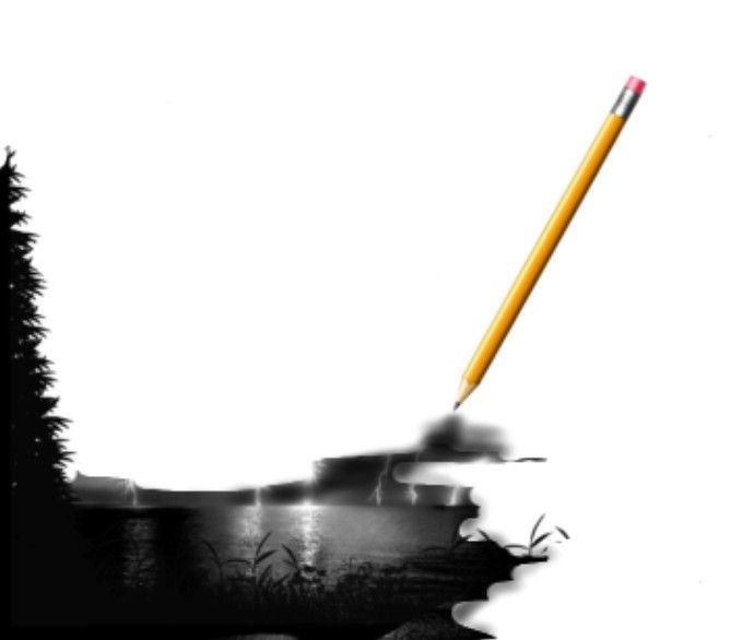 Pencil creative drawing