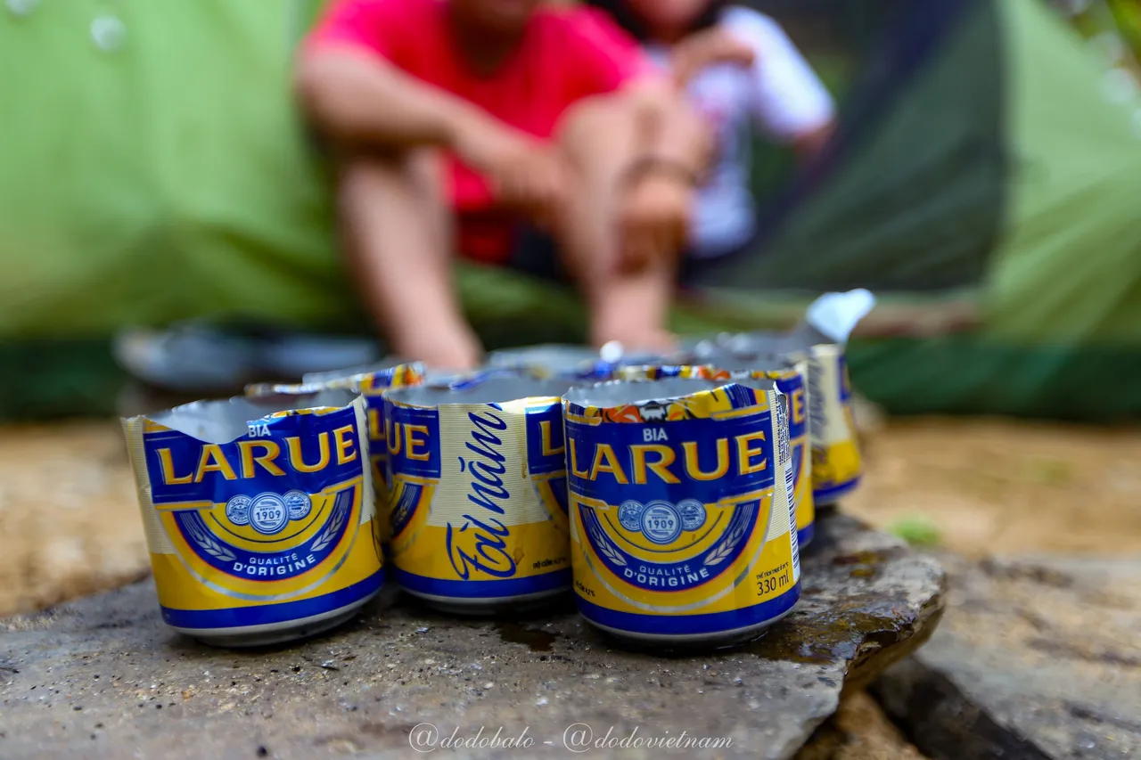 We used beer cans as coffee cups