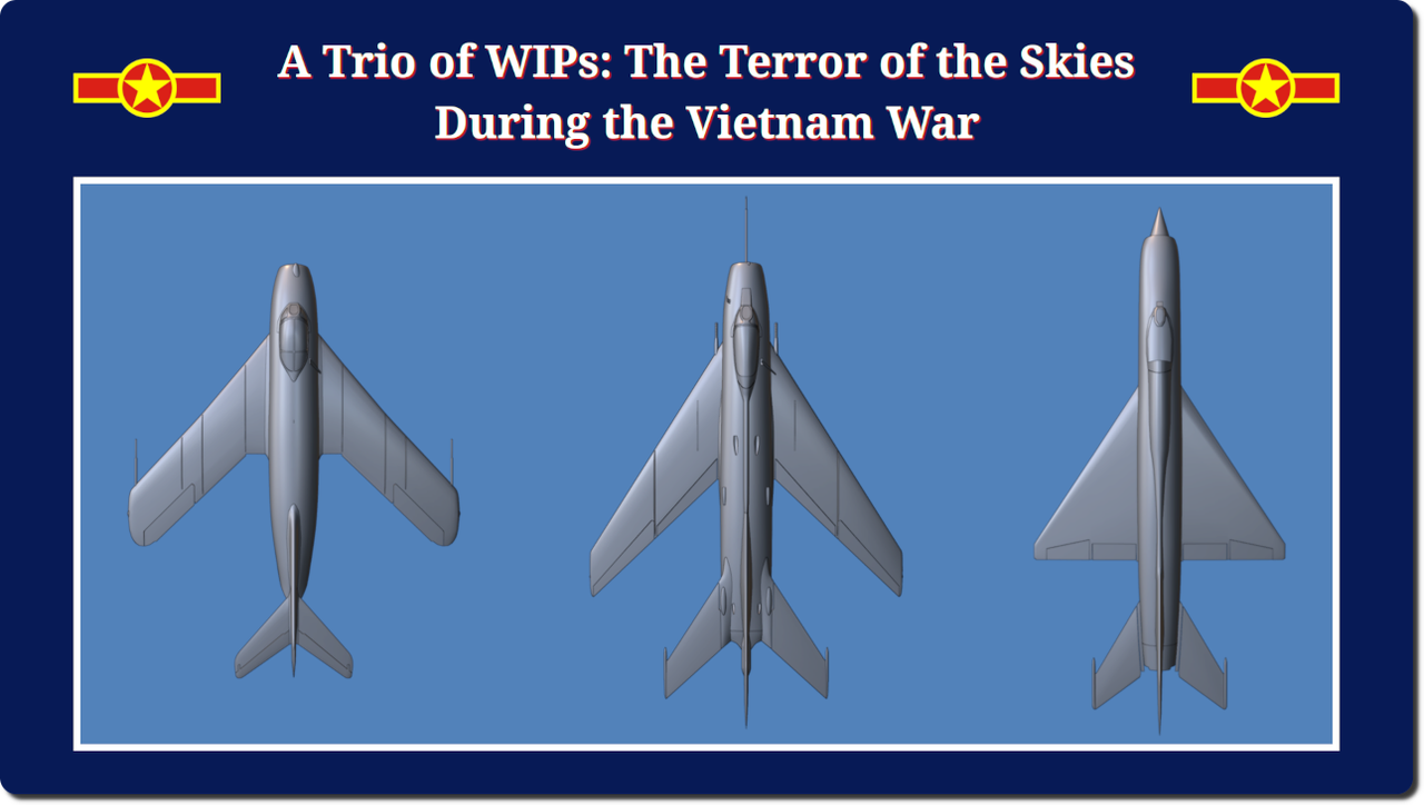 A Trio of 3D Aircraft Model WIPs for a Personal Project
