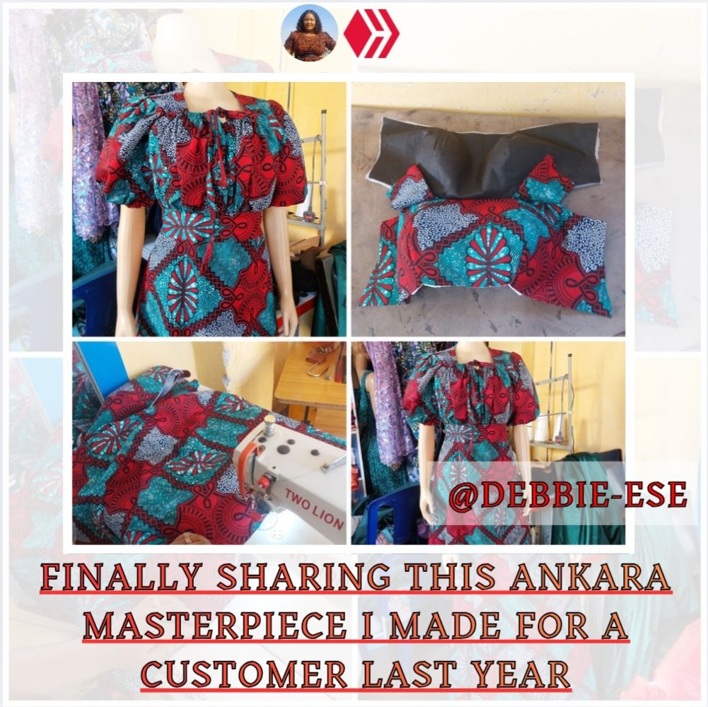 FINALLY SHARING THIS ANKARA MASTERPIECE I MADE FOR A CUSTOMER LAST YEAR 