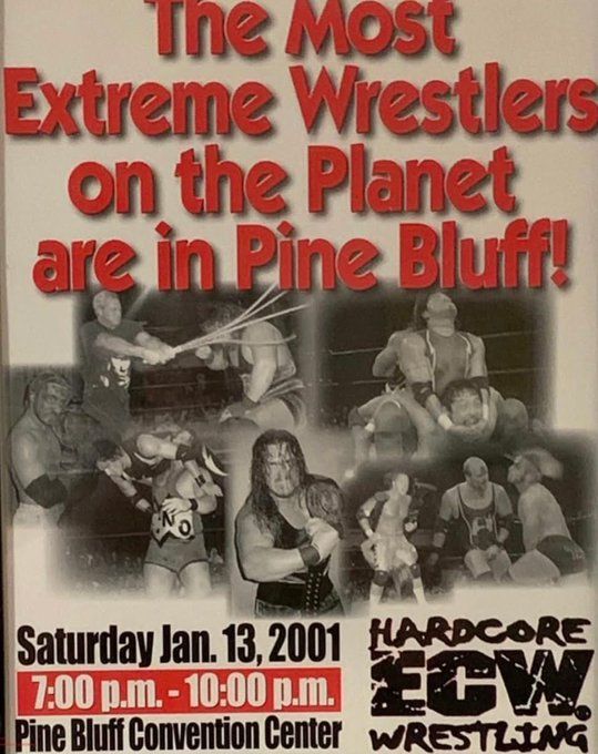 Poster For Final ECW Show In Pine Bluff Arkansas