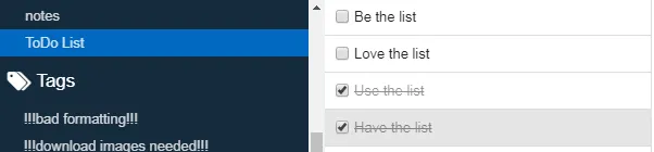 To-Do mode of notes