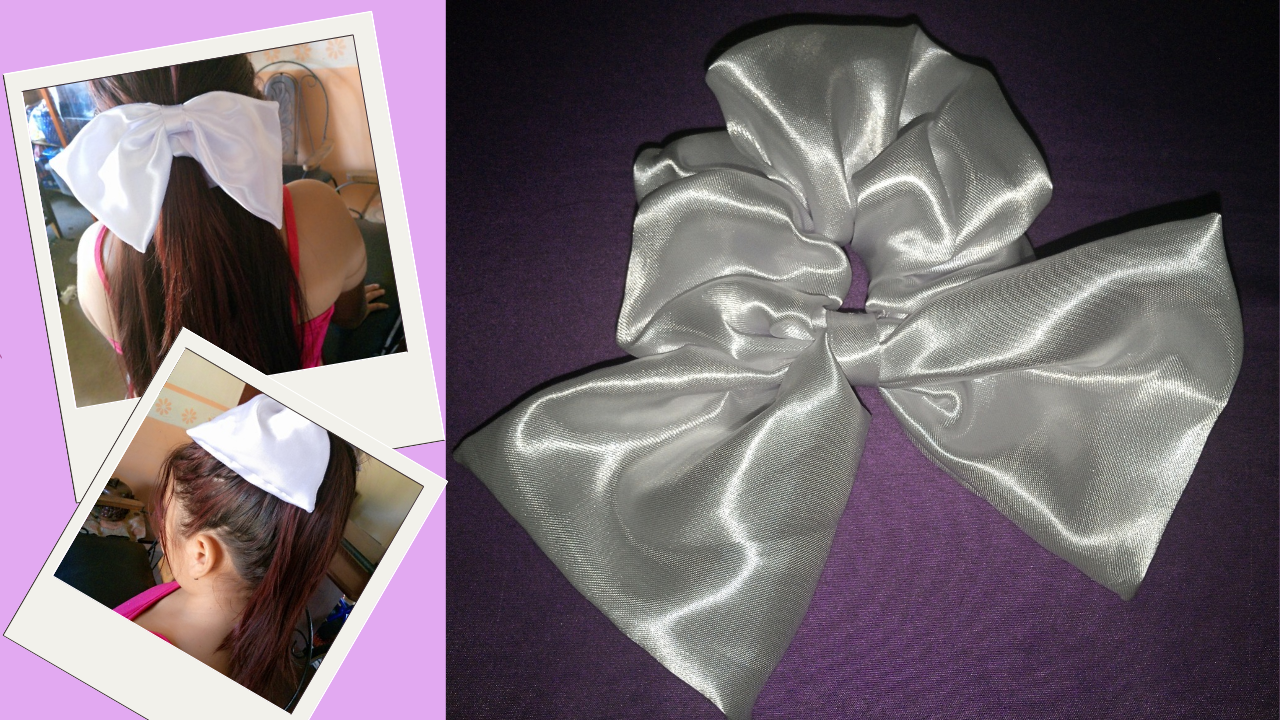 🎀Una scrunchie diferente🎀.//🎀A different kind of scrunchie🎀.(Esp-Eng)