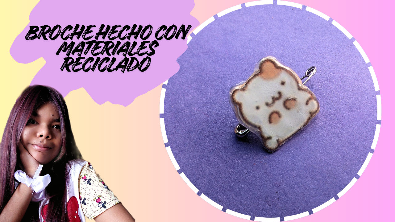 Broche hecho de materiales reciclado ♻️.//Brooch made from recycled materials ♻️.