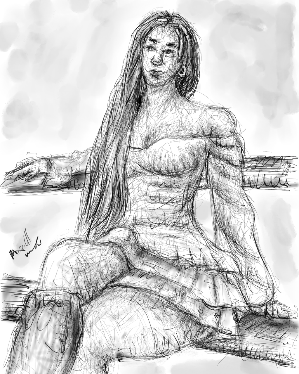 Figure Drawing - Digital Art 