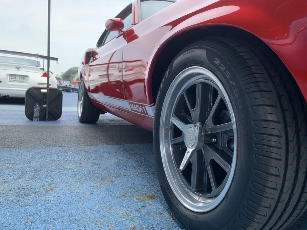 Side shot of a Mach 1 Mustang
