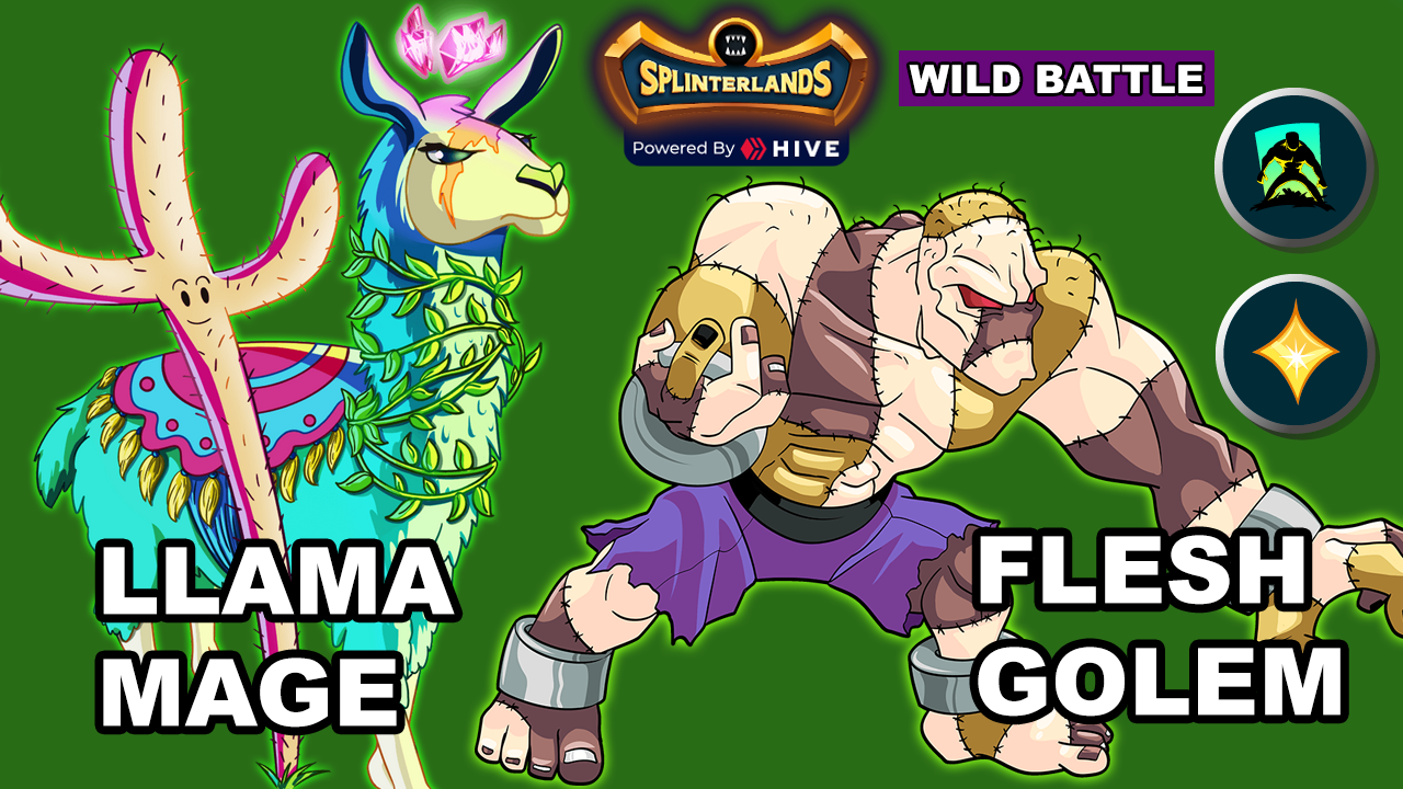 Splinterlands Wild - Llama and Flesh Golem make a great combo together