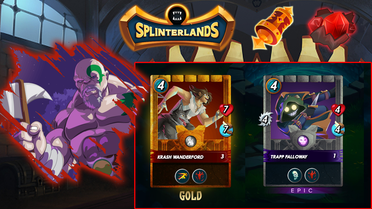 Splinterlands - Opening 5 gladius packs with blood stones