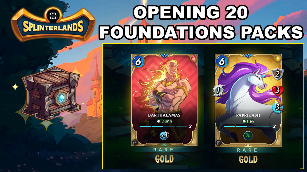 Splinterlands - Opening 20 Foundation Packs