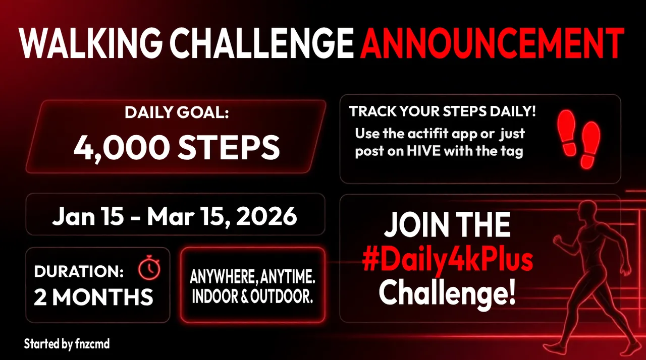 WALKING CHALLENGE ANNOUCEMENT 