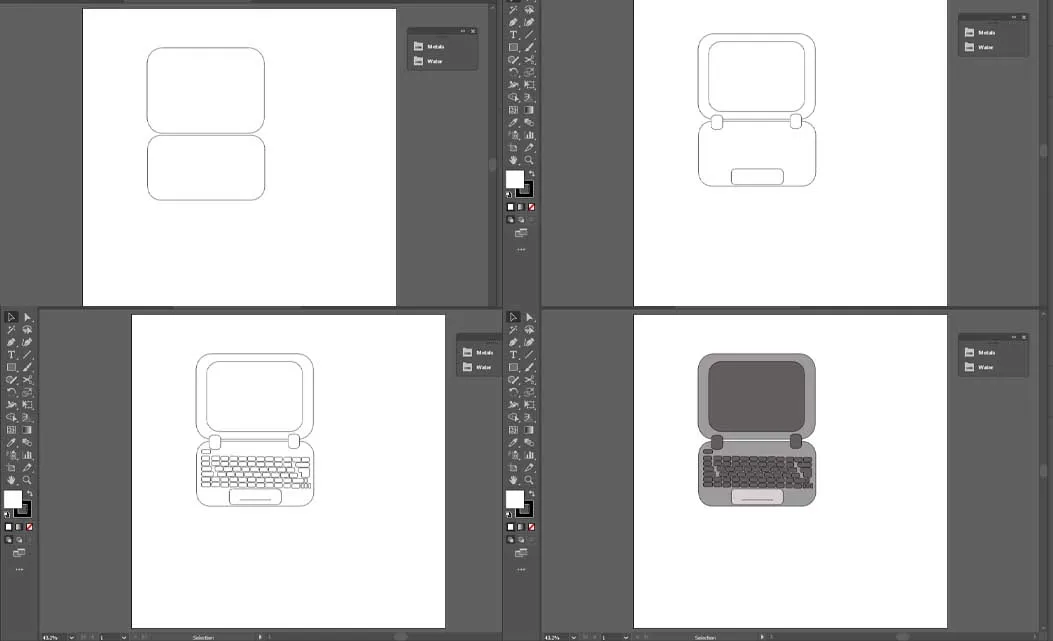 Steps of working