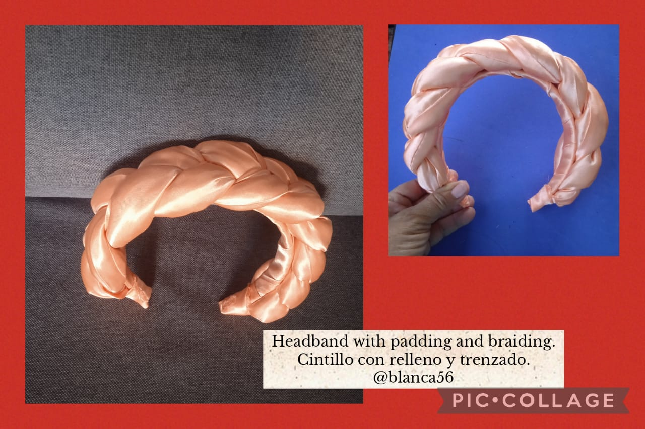 How to make a headband with padding and braiding.// Cómo hacer cintillo con relleno y trenzado. [ENG-SPA].