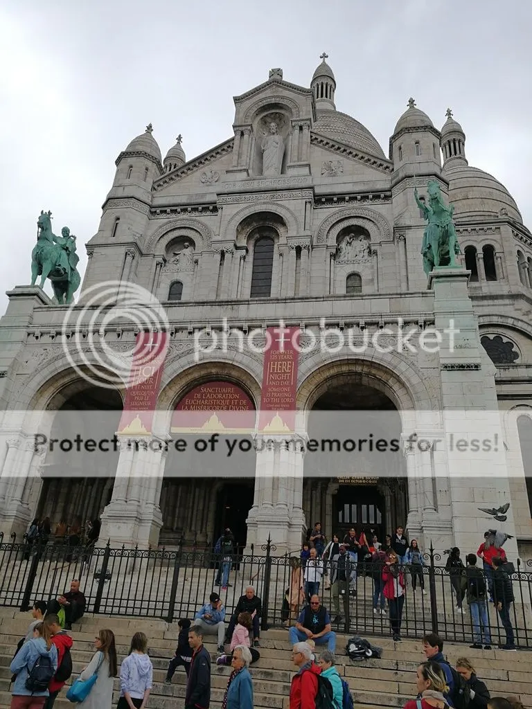 The basilica looming ahead of us