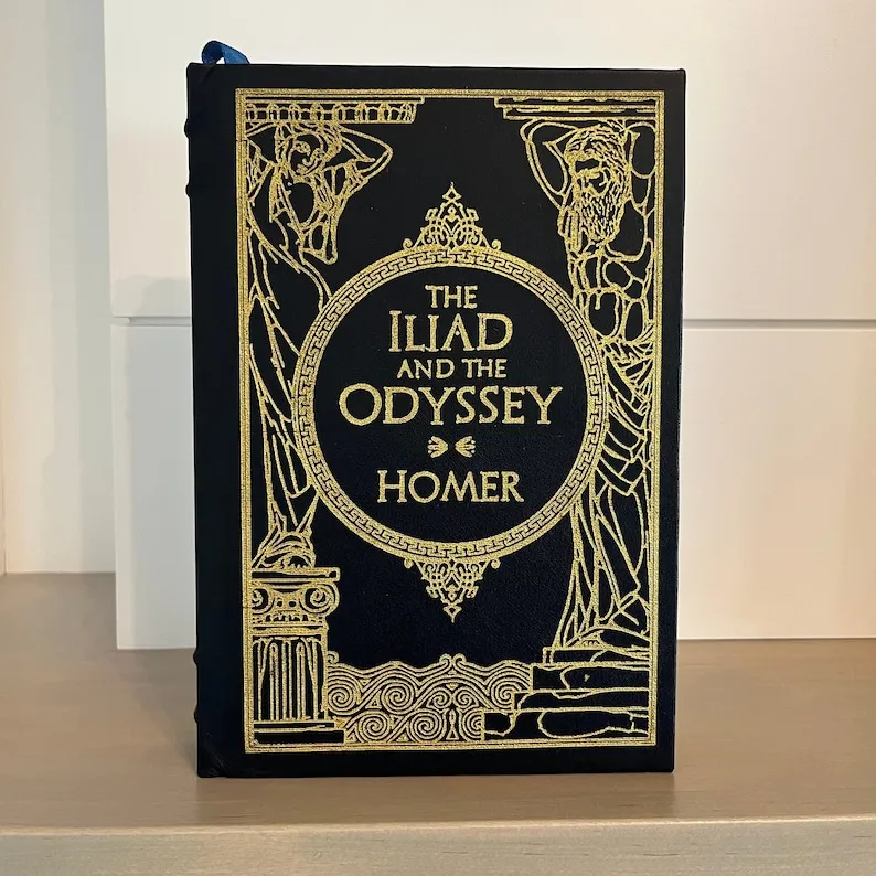 The ILIAD & The Odyssey by Homer Handmade Leatherbound Premium Leather Bound Book image 1