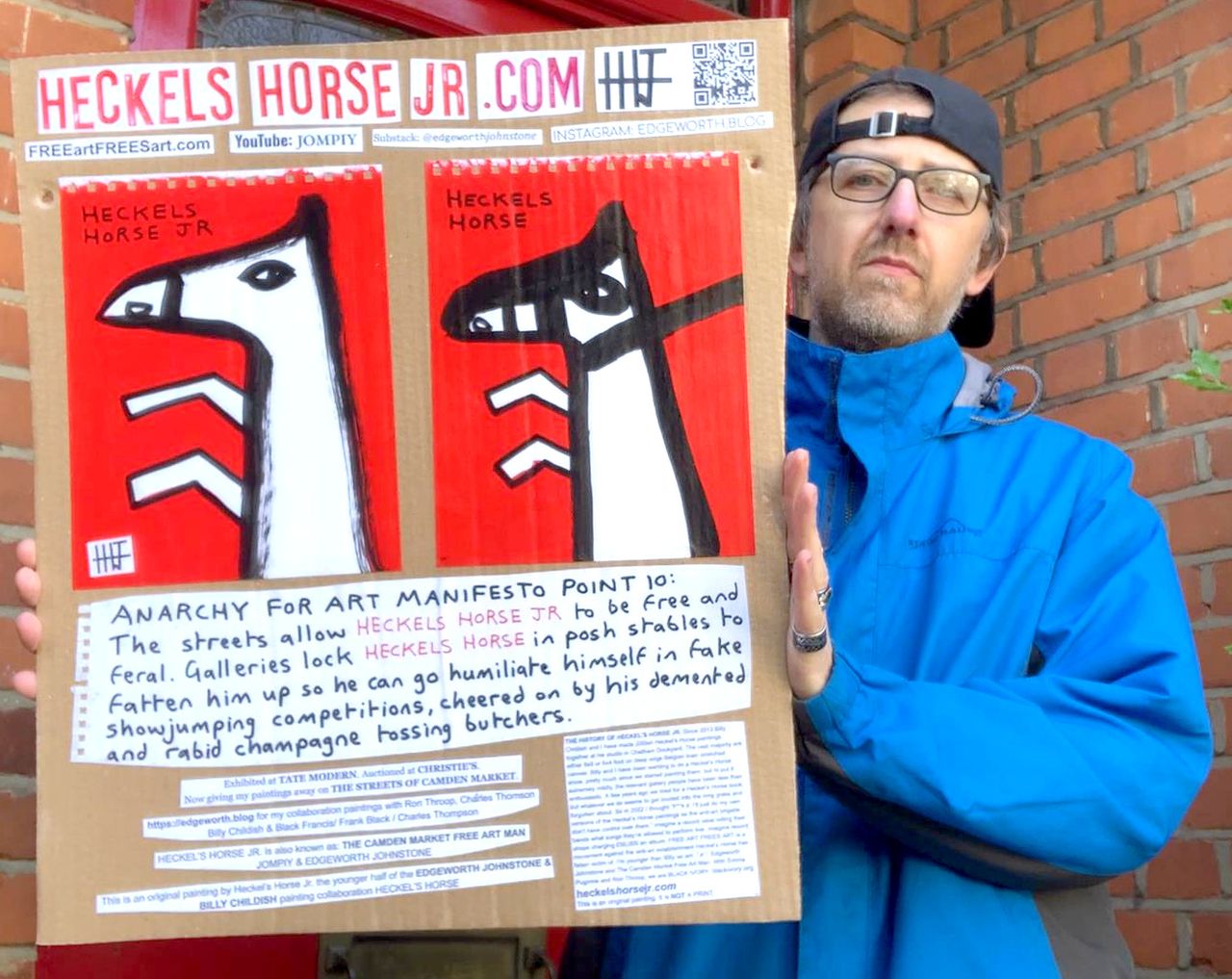Heckel's Horse - Heckel's Horse Jr double mugshot portrait paintings.