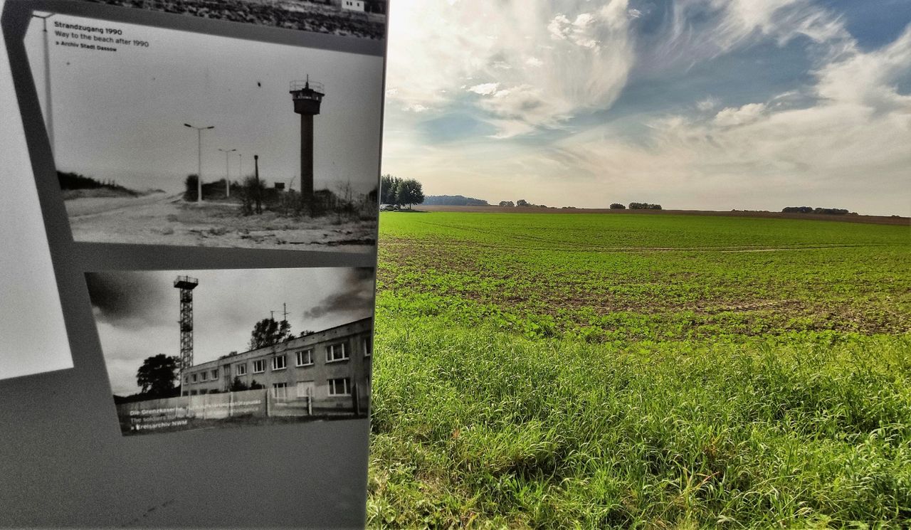 On the left: this place was at the time when the Iron Curtain existed.