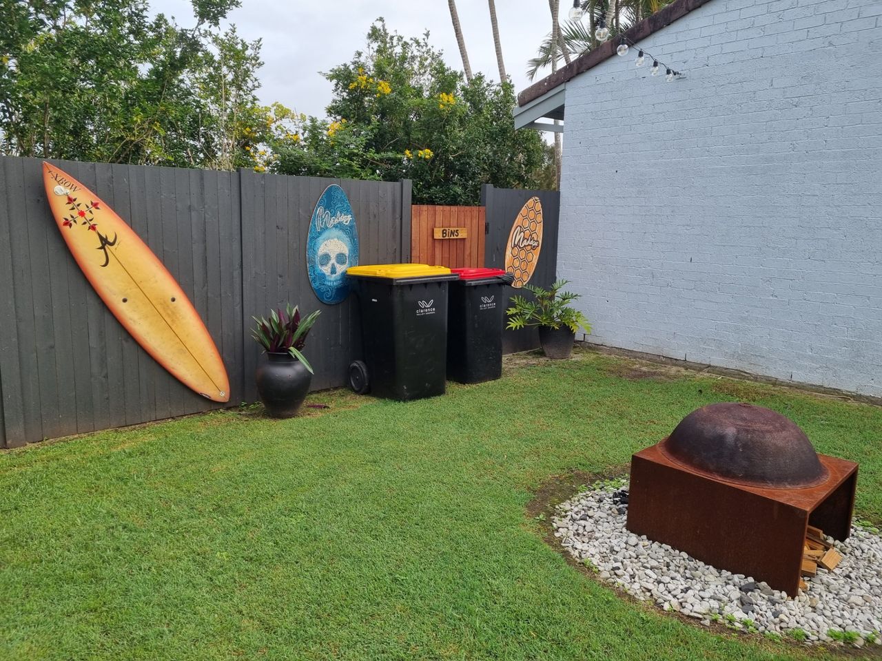 Fire pit area.